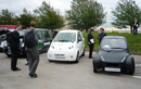 Microcab at launch of new hydrogen filling station