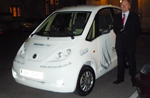 John Jostins with Microcab at the House of Lords