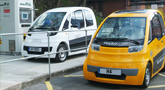 Microcabs at the fuel station