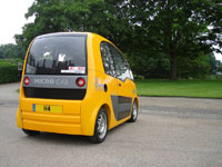 Microcab H4 viewed by HRH Prince Charles, at Hampton Court