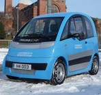 Microcab in the snow