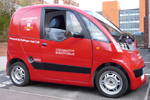 Royal Mail Microcab on campus