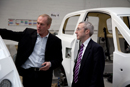John explains the H2EV's low carbon technology to Martin