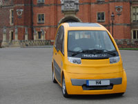 Microcab H4 viewed by HRH Prince Charles, at Hampton Court