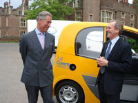 Prince Charles meets Microcab