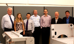 Microcab project team and the new chassis