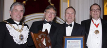 John Jostins receiving the Worshipful Company of Carmen's Environmental Award