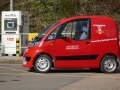 Royal Mail Microcab at the fuelling station on campus
